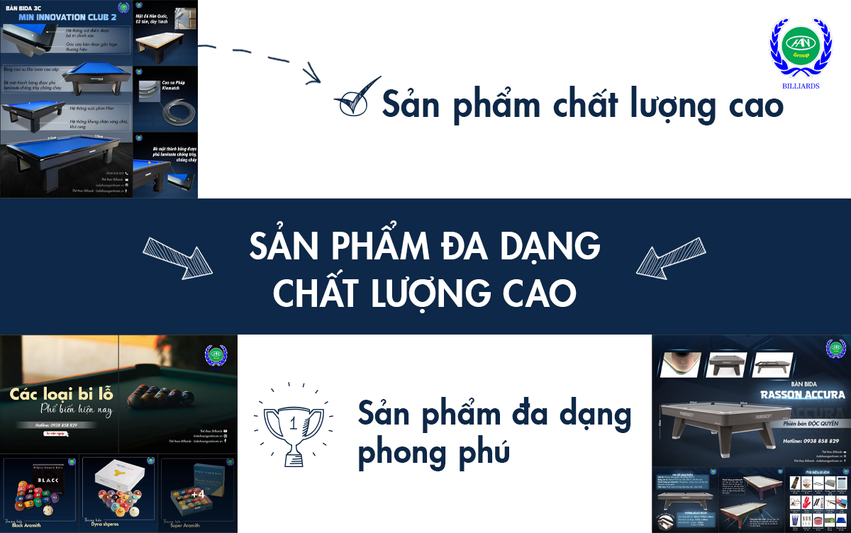 Sản phẩm đa dạng, đảm bảo chất lượng cao.