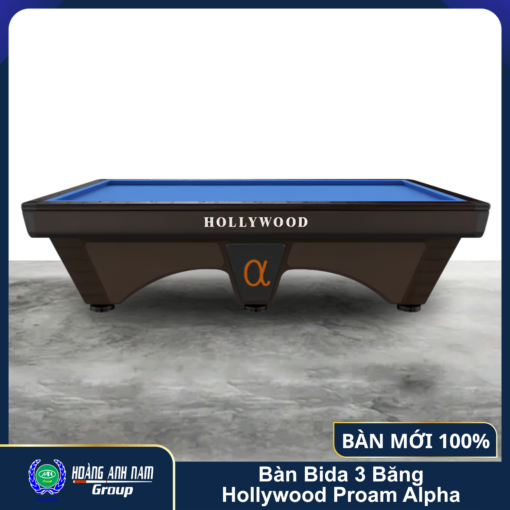 Bàn Bida 3 Băng Hollywood Proam Alpha - Bàn Mới 100% - Nâu