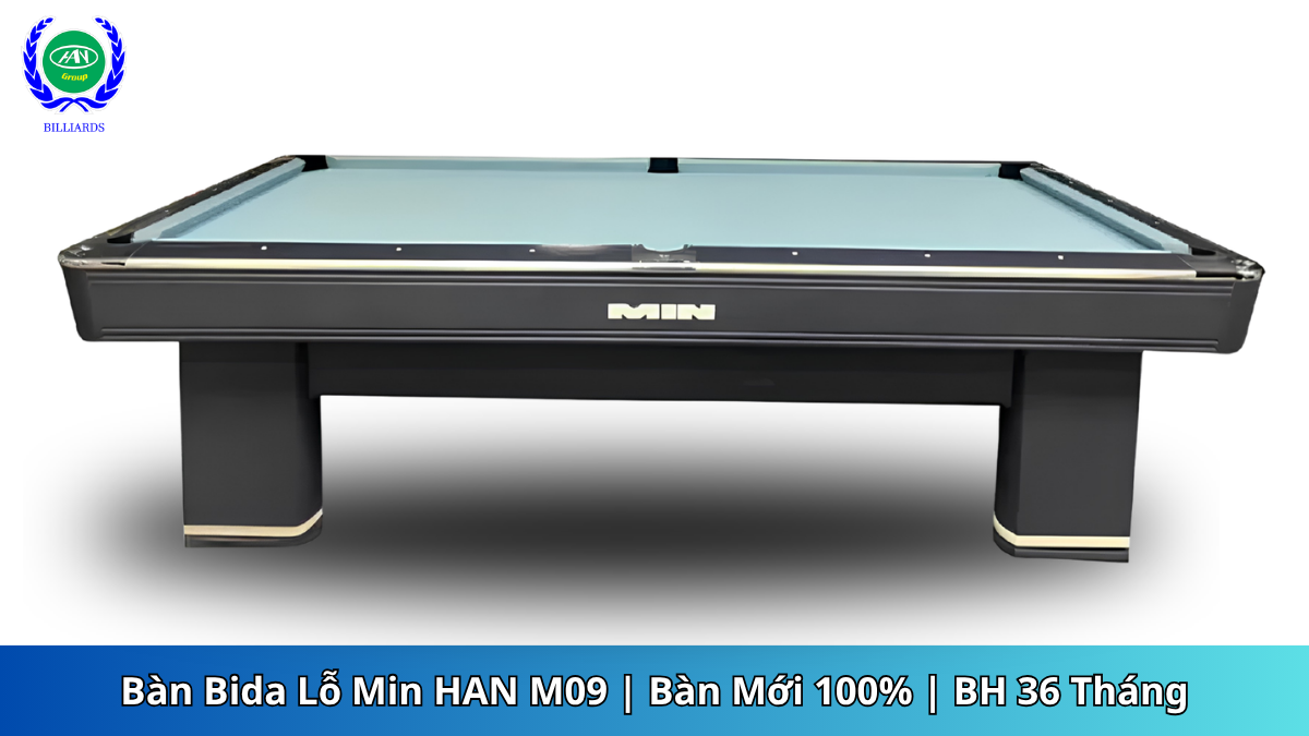 Bàn Bida Lỗ Min HAN M09 | Bàn Mới 100% | BH 36 Tháng | Bida Hoàng Anh Nam Group