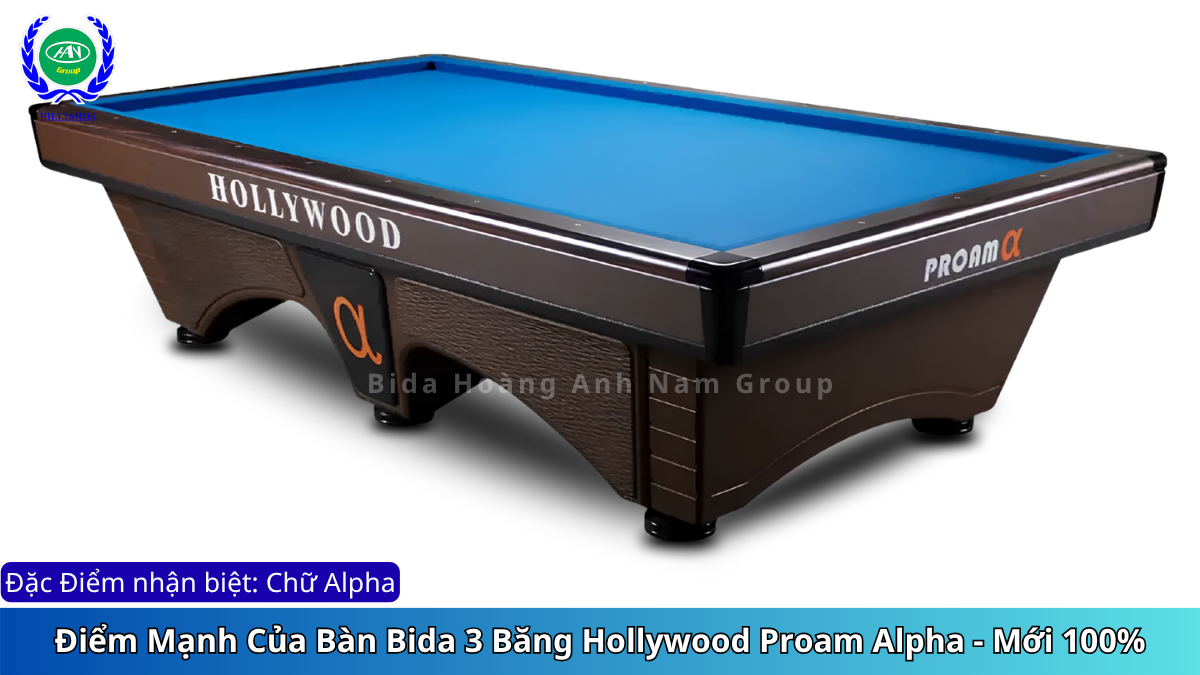Điểm Mạnh Của Bàn Bida 3 Băng Hollywood Proam Alpha - Mới 100% | Bida Hoàng Anh Nam Group
