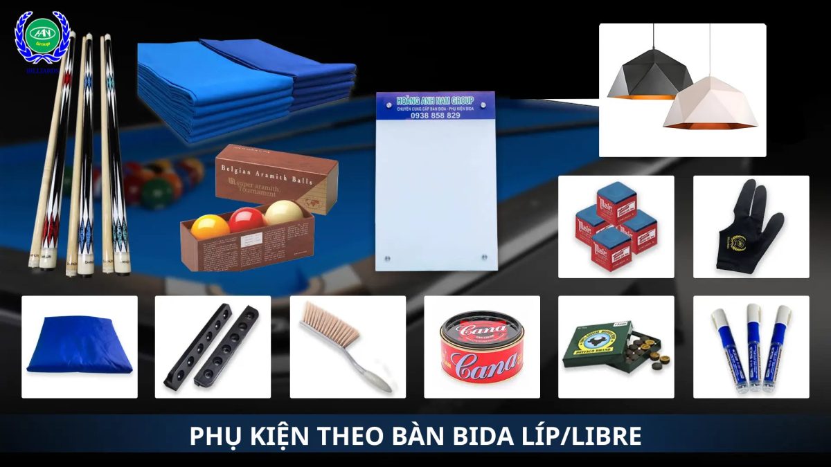 Bộ phụ kiện đi kèm khi mua bàn bida