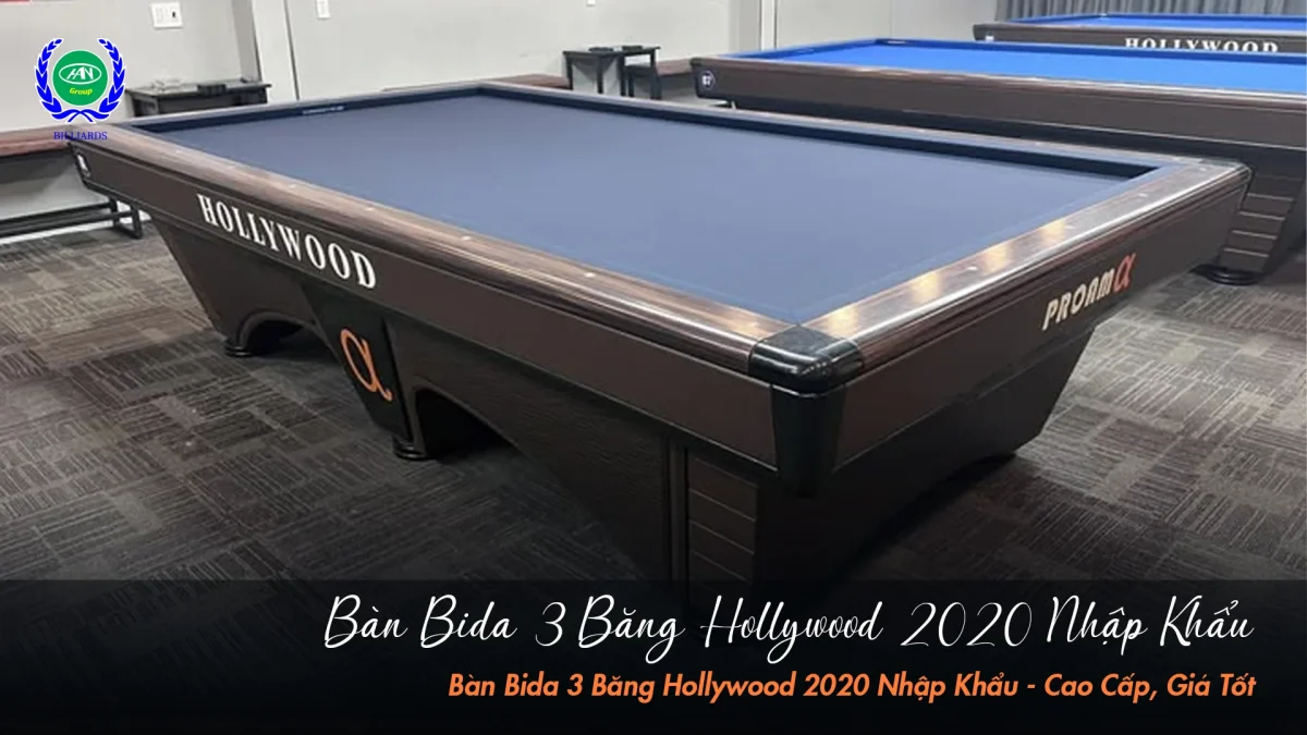 Mẫu bàn bida 3 Băng Hollywood 2020 chính hãng | Bida Hoàng Anh Nam Group