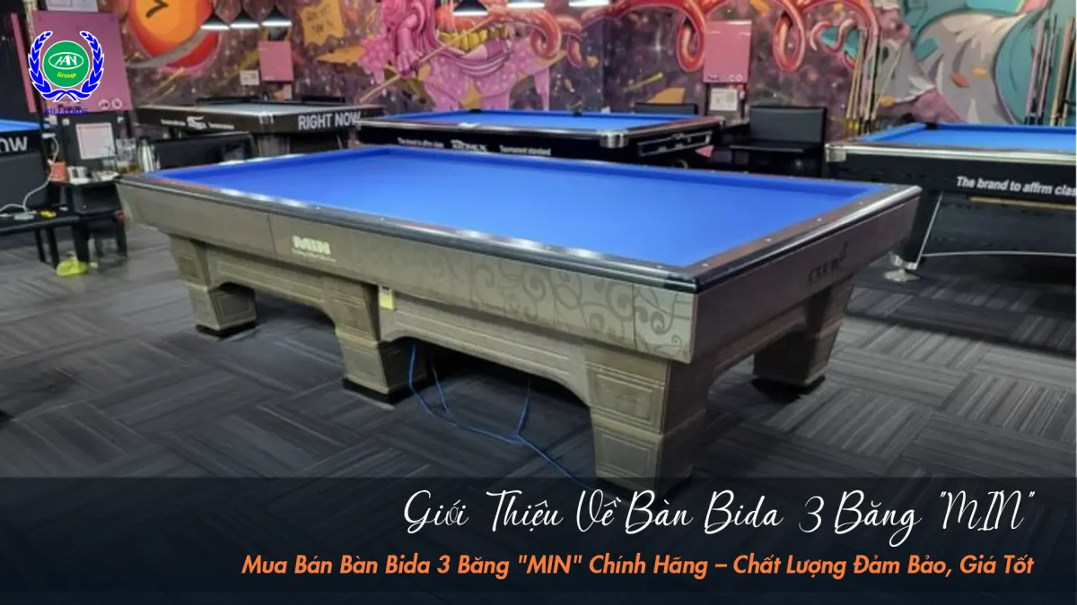 Tìm hiểu chi tiết về bàn bida 3 băng MIN chính hãng | Bida Hoàng Anh Nam Group