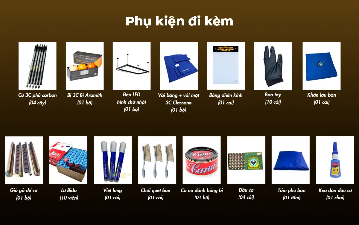 Phụ kiện chính hãng kèm theo bàn ELITE V2
