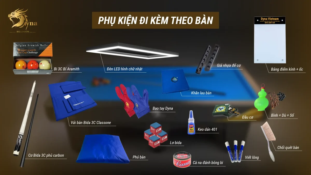 Phụ kiện chính hãng kèm theo bàn