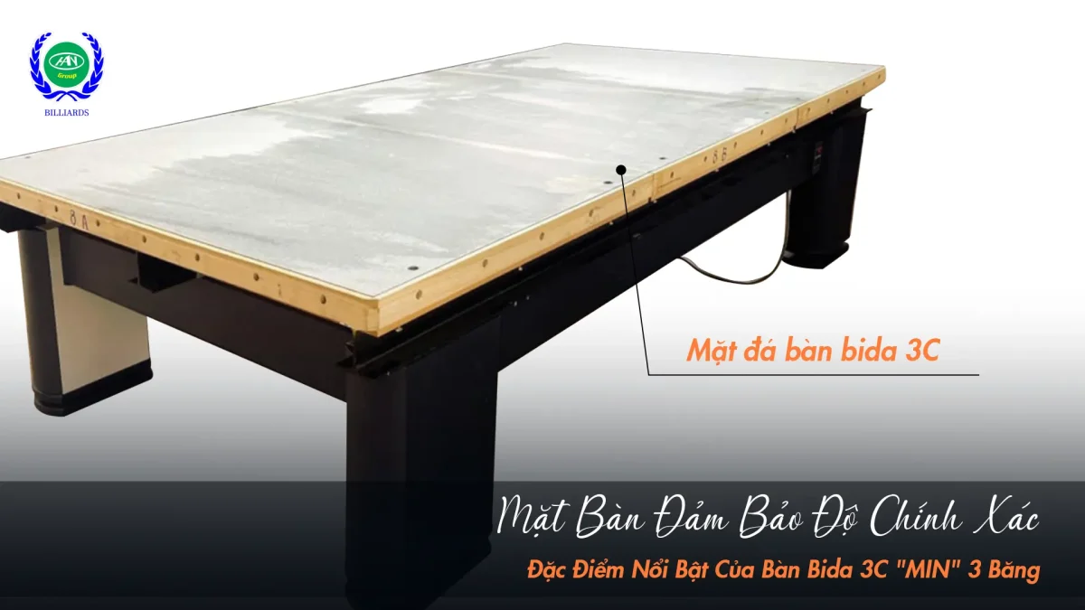 Mặt Đá Hàn Quốc Cao Cấp - Bàn Bida 3C MIN 2023 | Bida Hoàng Anh Nam Group