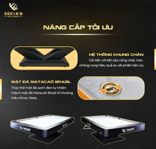 Đặc điểm nổi bật của bàn Bida lỗ KKKing Emperor