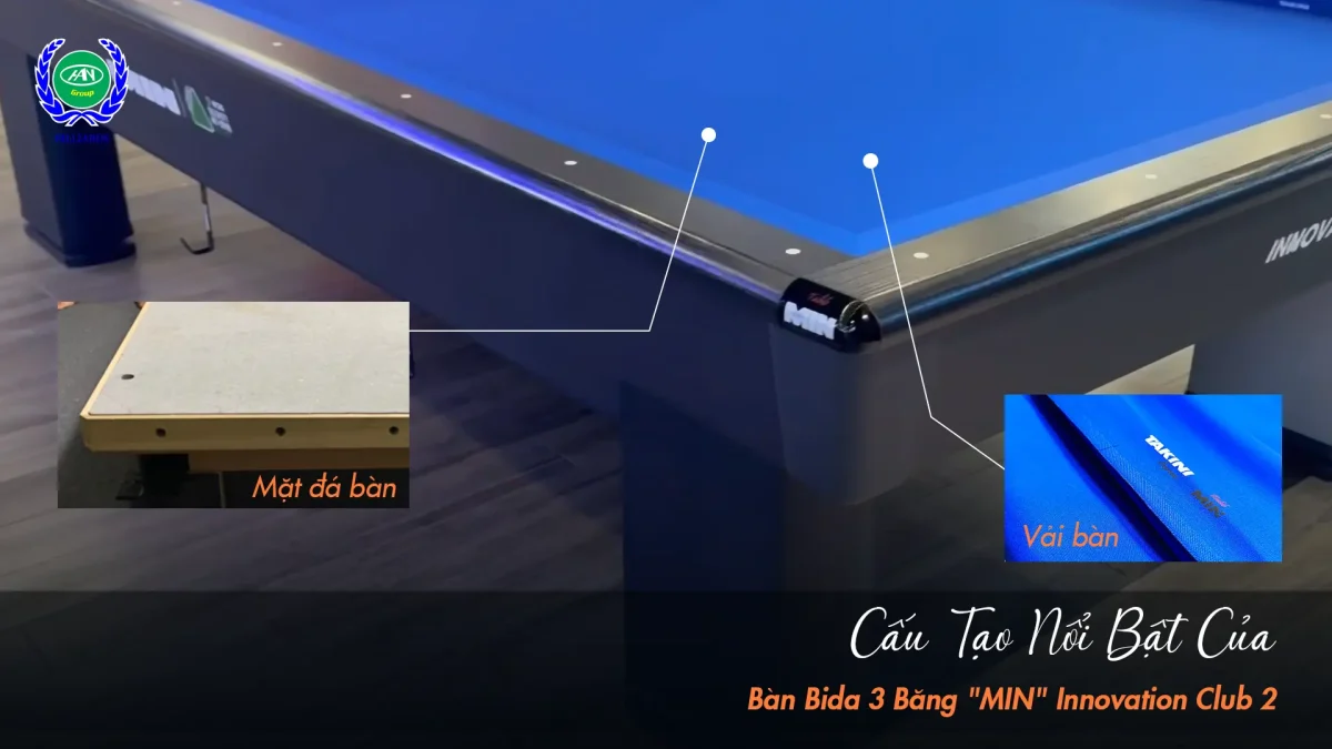 Thiết kế kỹ thuật ấn tượng của bàn bida MIN Innovation Club 2 | Bida Hoàng Anh Nam Group