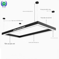 Đèn LED khung hình chữ nhật Hoàng Anh Nam Group