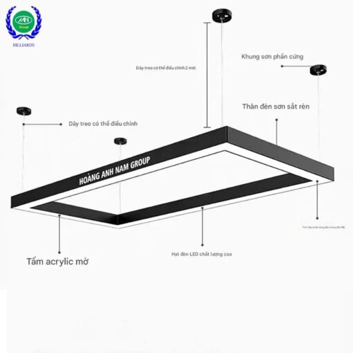 Đèn LED khung hình chữ nhật Hoàng Anh Nam Group
