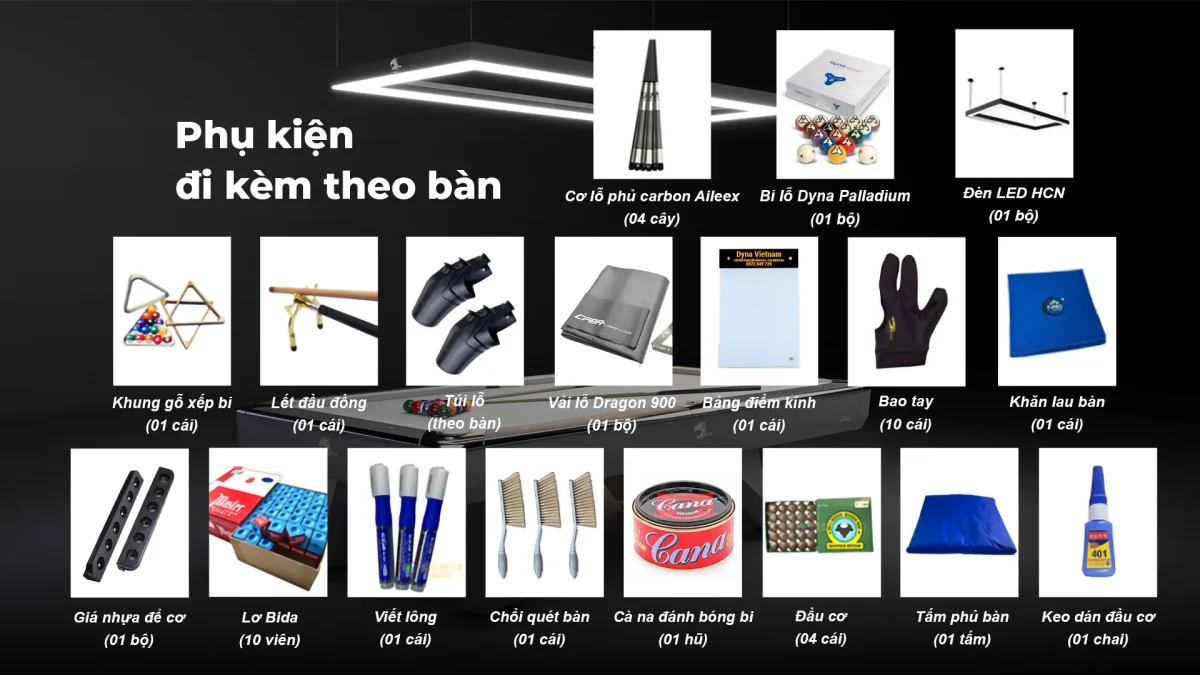 Phụ kiện chính hãng kèm theo bàn