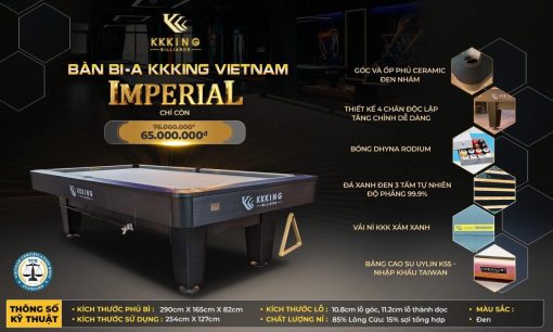 BÀN BIDA LỖ KKKING IMPERIAL PLATINUM - Ảnh 2