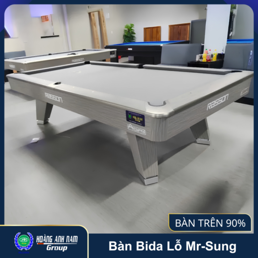 Bàn Bida Lỗ Mr-Sung - Bàn Trên 90% - Màu Xám (2)
