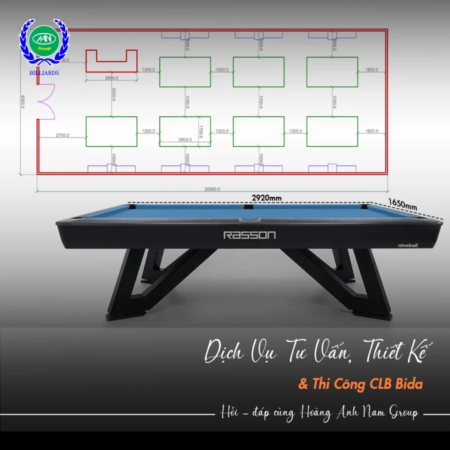 Tư Vấn, Thiết Kế & Thi Công CLB Bida