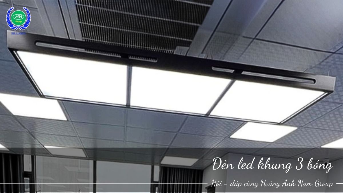 Đèn led khung 3 bóng | Bida Hoàng Anh Nam Group