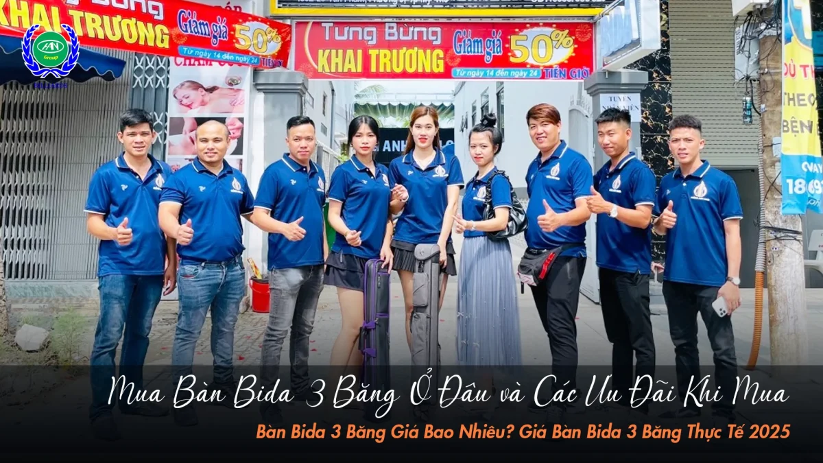 Địa chỉ mua bàn bida 3 băng chất lượng | Bida Hoàng Anh Nam Group