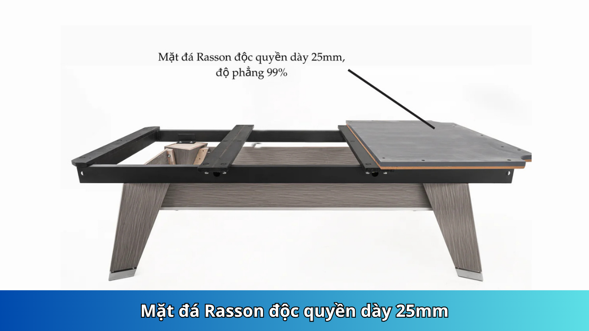 Mặt đá Rasson Accura dày 25mm chuẩn thi đấu quốc tế | Bida Hoàng Anh Nam Group