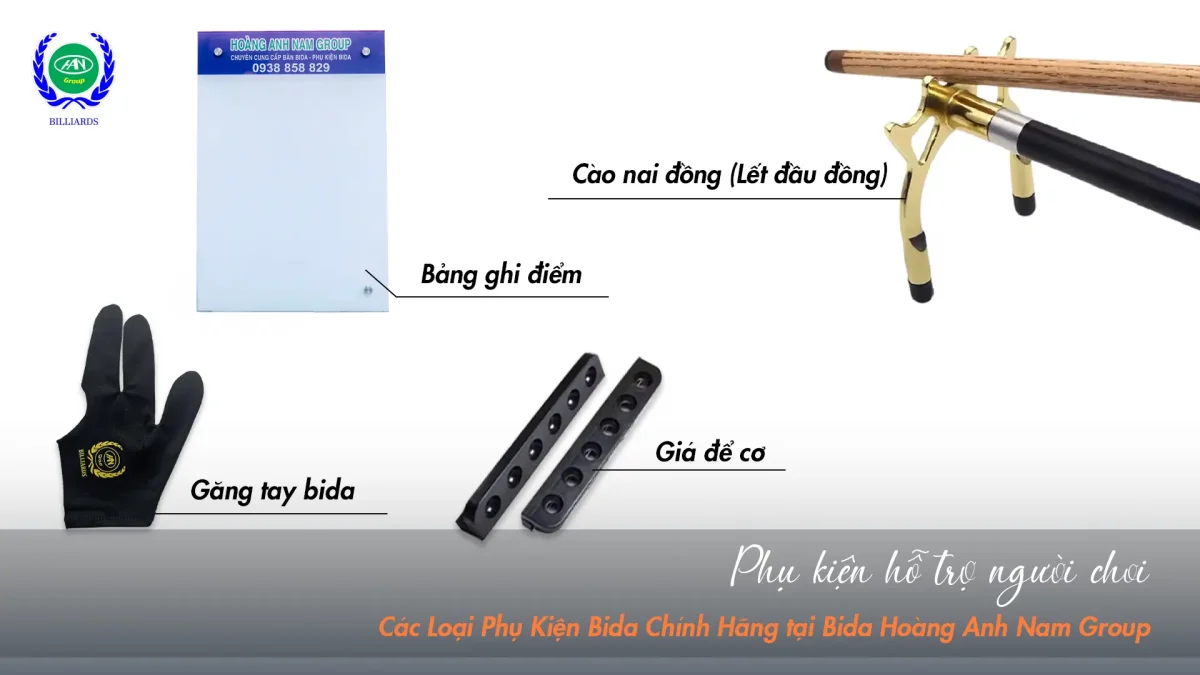 Phụ kiện hỗ trợ người chơi bida