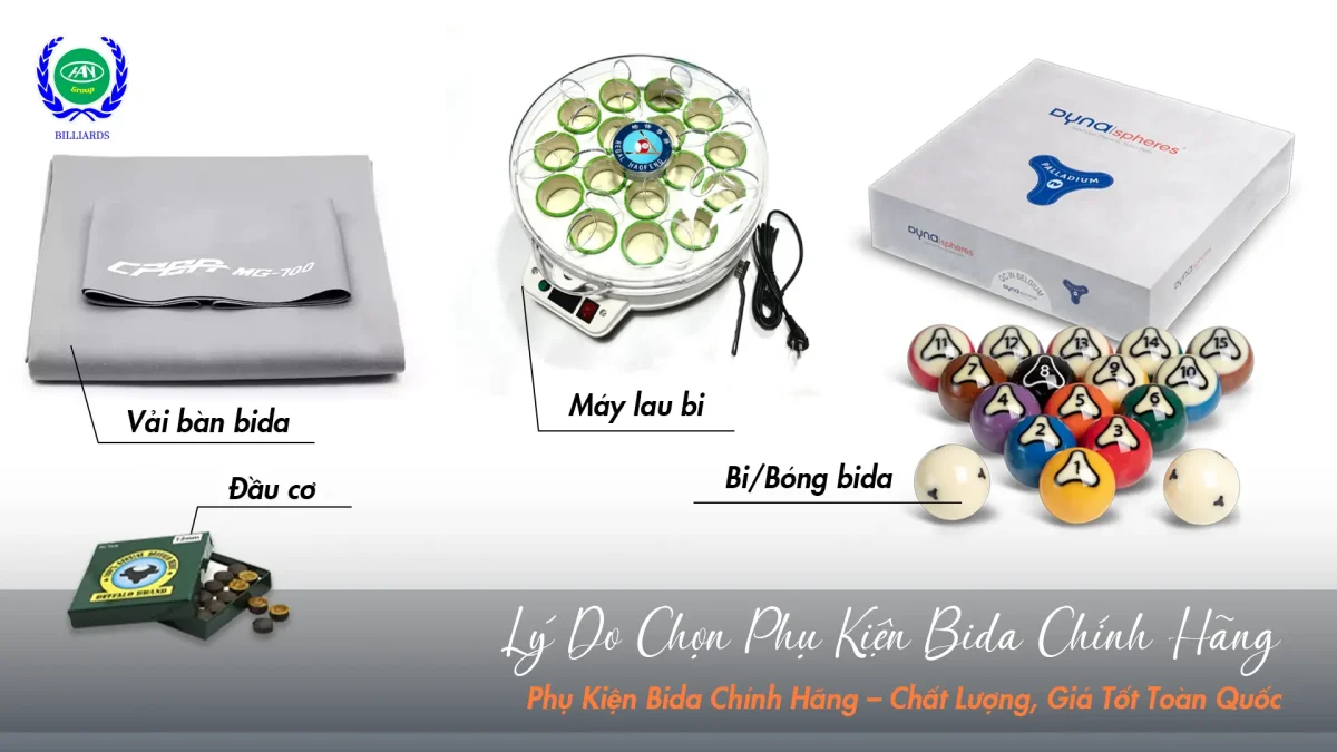 Lợi ích khi dùng phụ kiện bida chính hãng