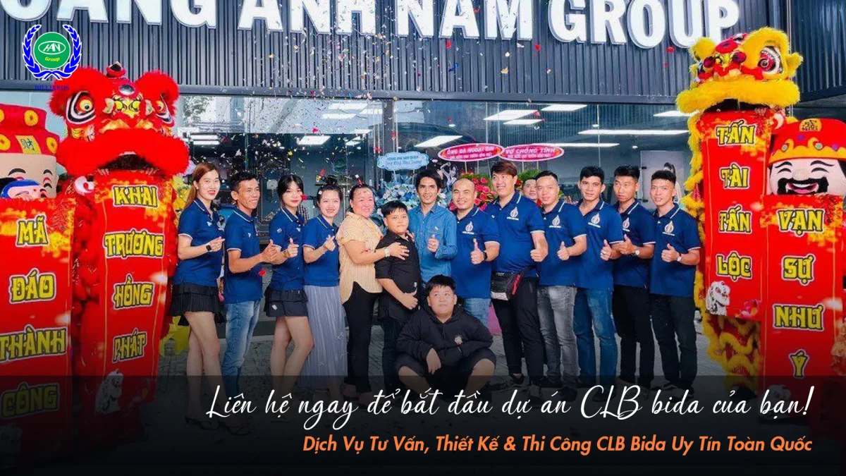 Liên hệ ngay hôm nay để hiện thực dự án CLB bida của bạn | Bida Hoàng Anh Nam Group