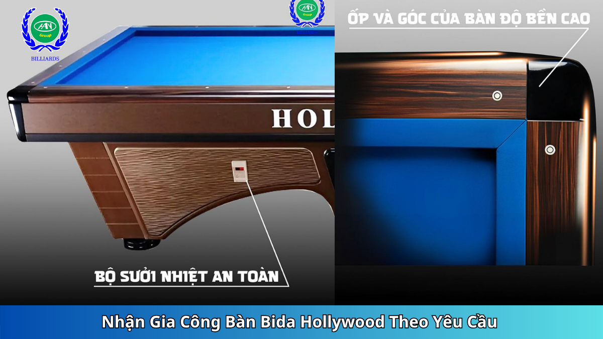 Nhận Gia Công Bàn Bida Hollywood Theo Yêu Cầu | Bida Hoàng Anh Nam Group
