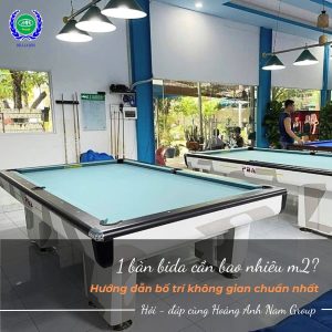 1 bàn bida cần bao nhiêu m2