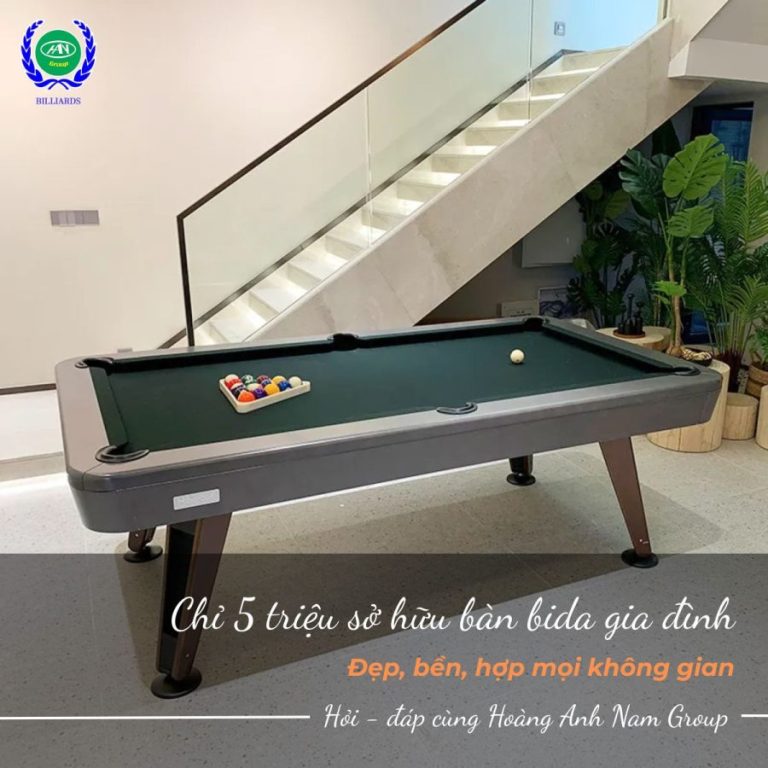 Mẫu bàn bida gia đình giá 5 triệu – Sang trọng, bền đẹp, phù hợp mọi không gian