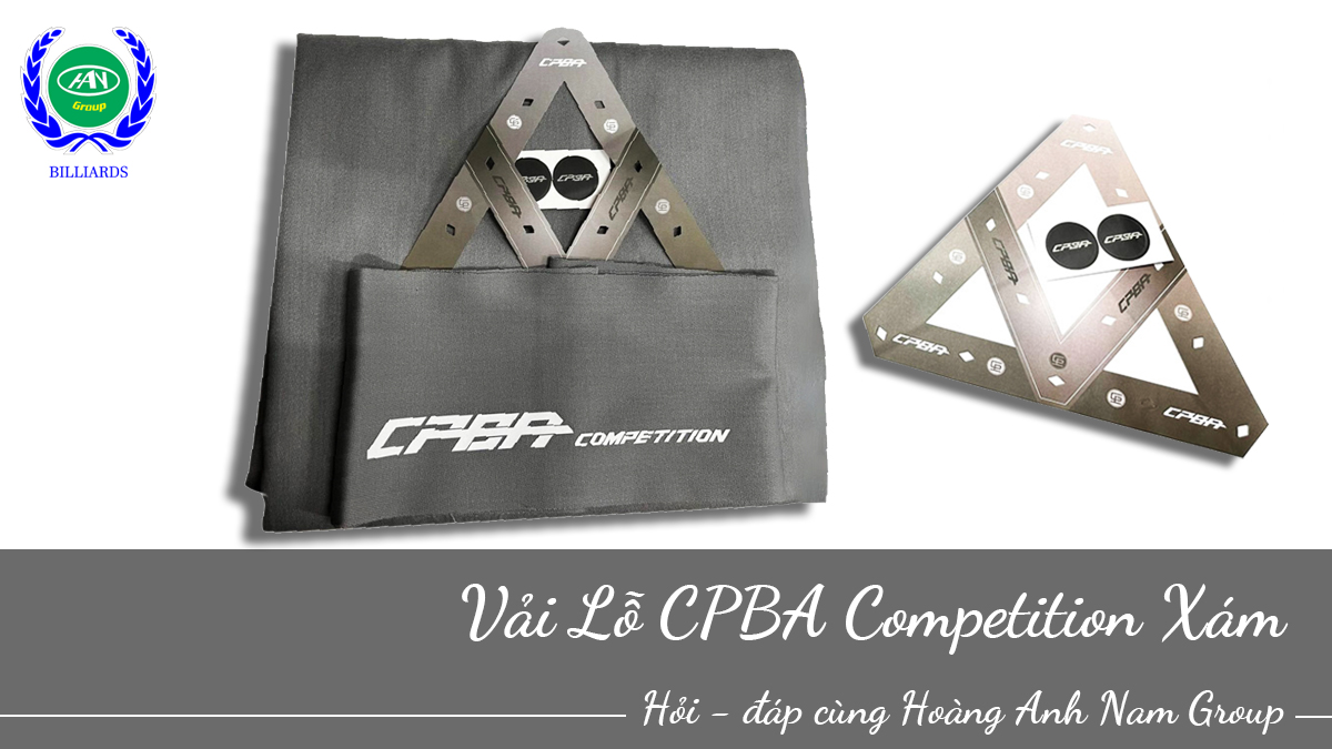 Bộ Vải Lỗ CPBA Competition Xám | Bida Hoàng Anh Nam Group