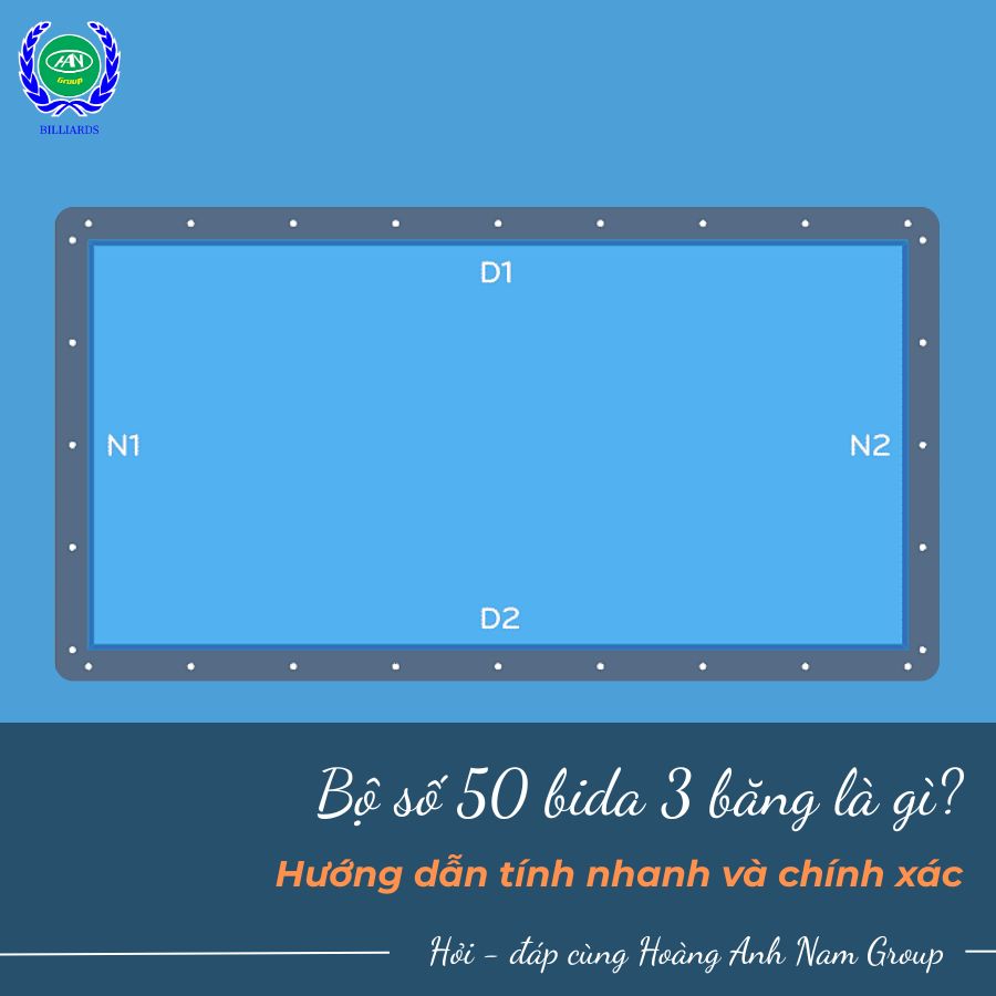 Cách tính bộ số 50 trên bàn bida