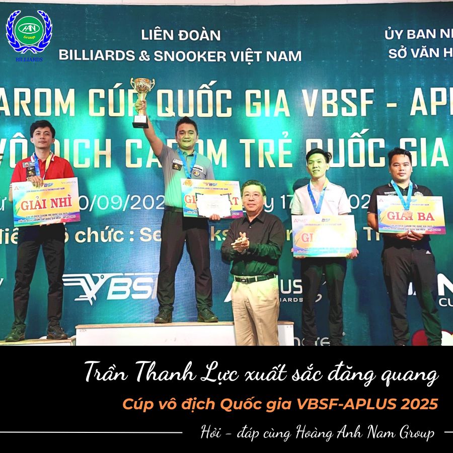 Trần Thanh Lực lên ngôi vô địch Cúp Quốc gia VBSF-APLUS 2025