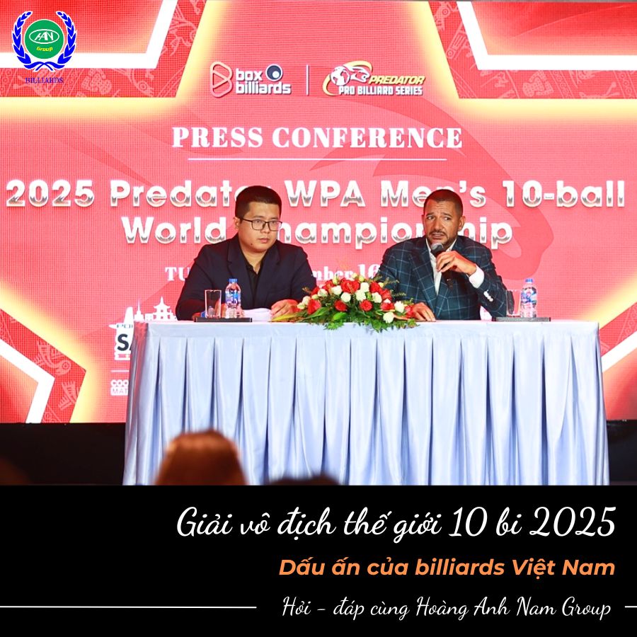 Giải vô địch thế giới 10 bi 2025 được tổ chức tại Việt Nam