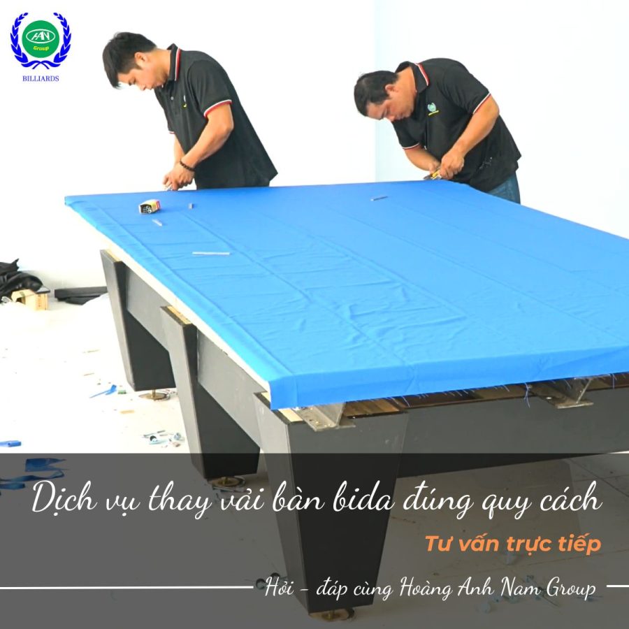 Thay vải bàn bida