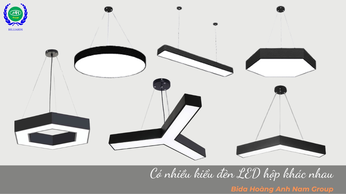 Có nhiều kiểu đèn LED hộp khác nhau 