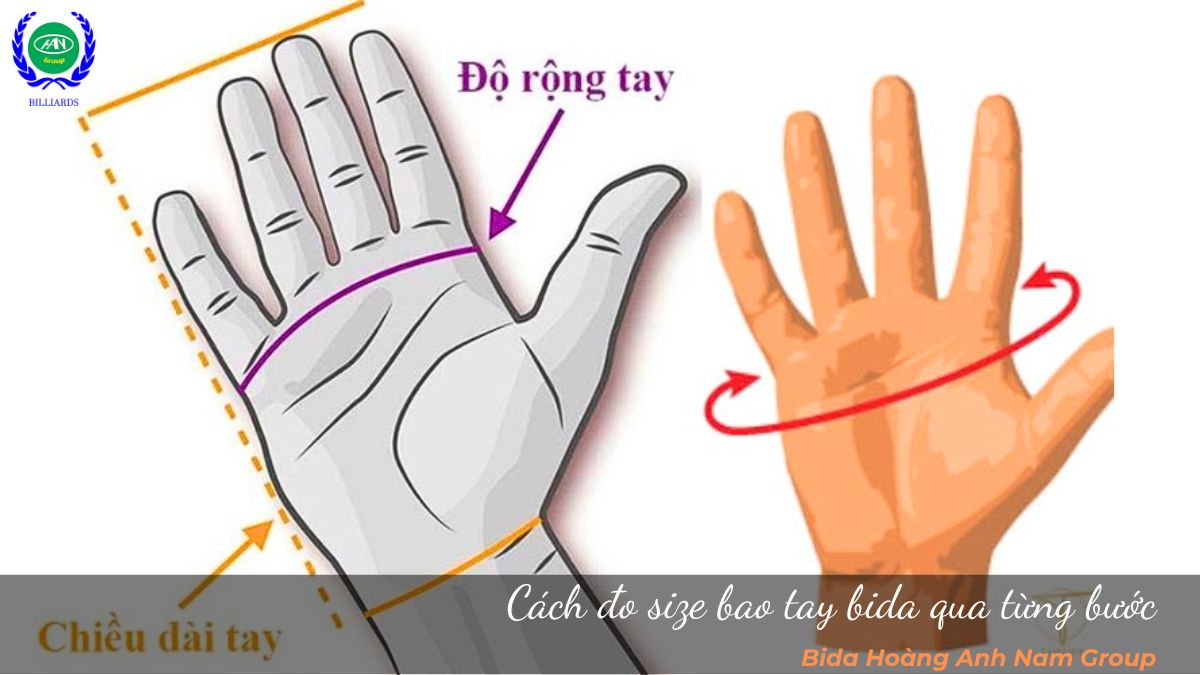 Cách đo size bao tay bida qua từng bước