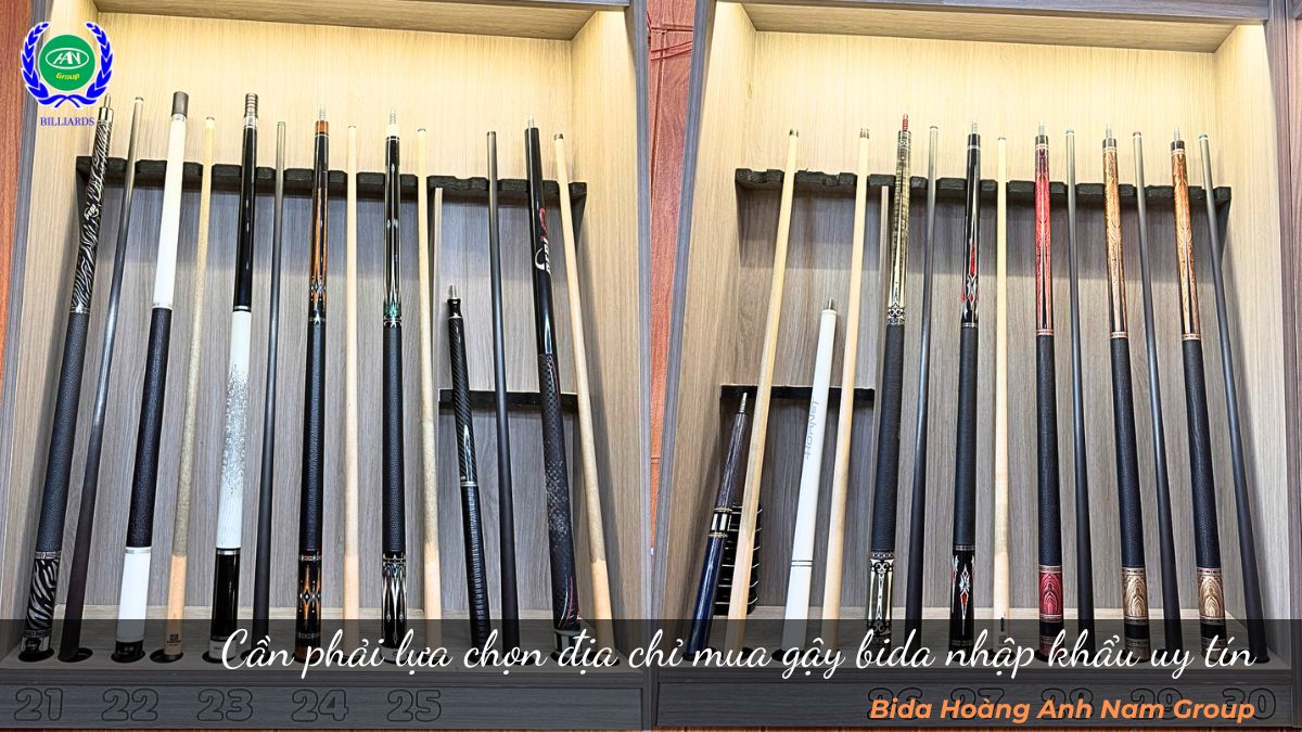 Cần phải lựa chọn địa chỉ mua gậy bida nhập khẩu uy tín 