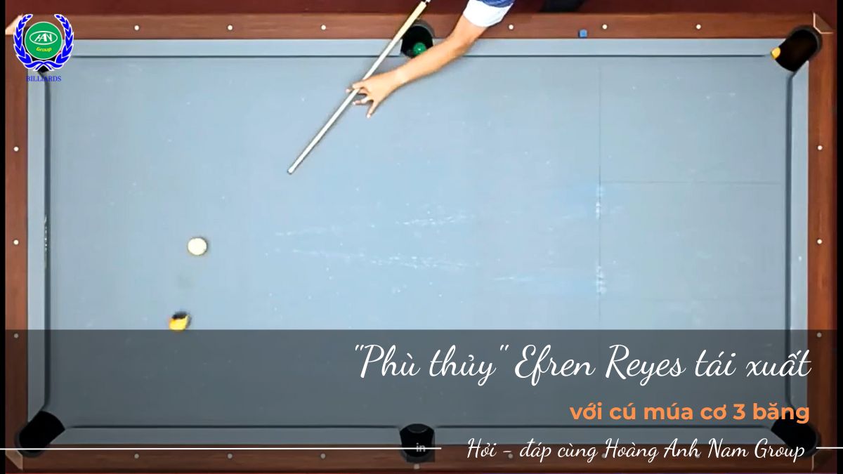 Màn tái xuất ngoạn mục của “Phù thủy” Efren Reyes với cú đánh 3 băng huyền thoại