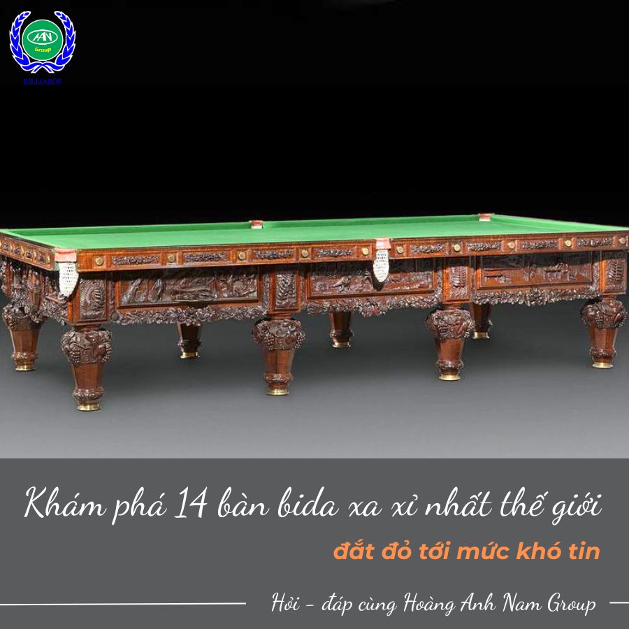 Bàn bida đắt nhất thế giới