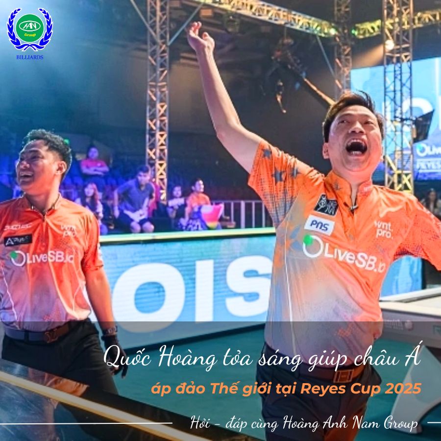Quốc Hoàng tỏa sáng giúp châu Á áp đảo Thế giới tại Reyes Cup 2025