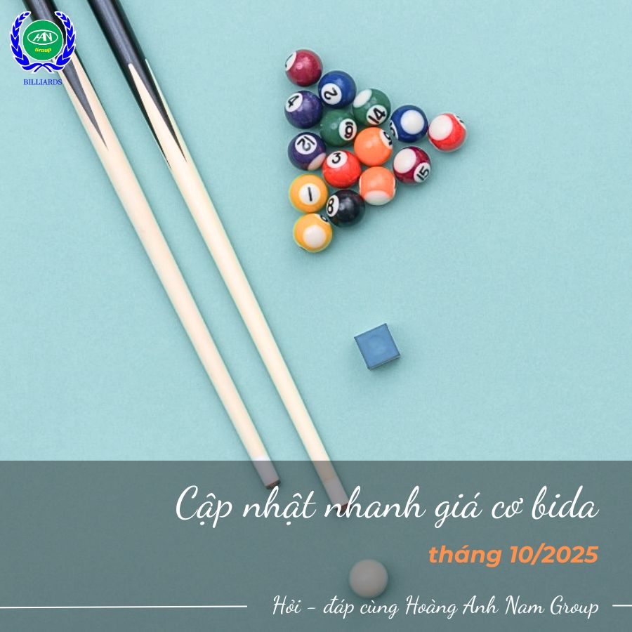 Giá cơ bida tháng 10/2025