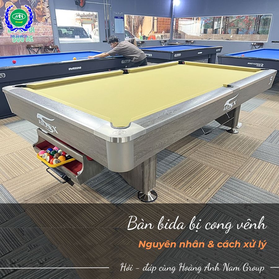 Sửa bàn bida cong vênh