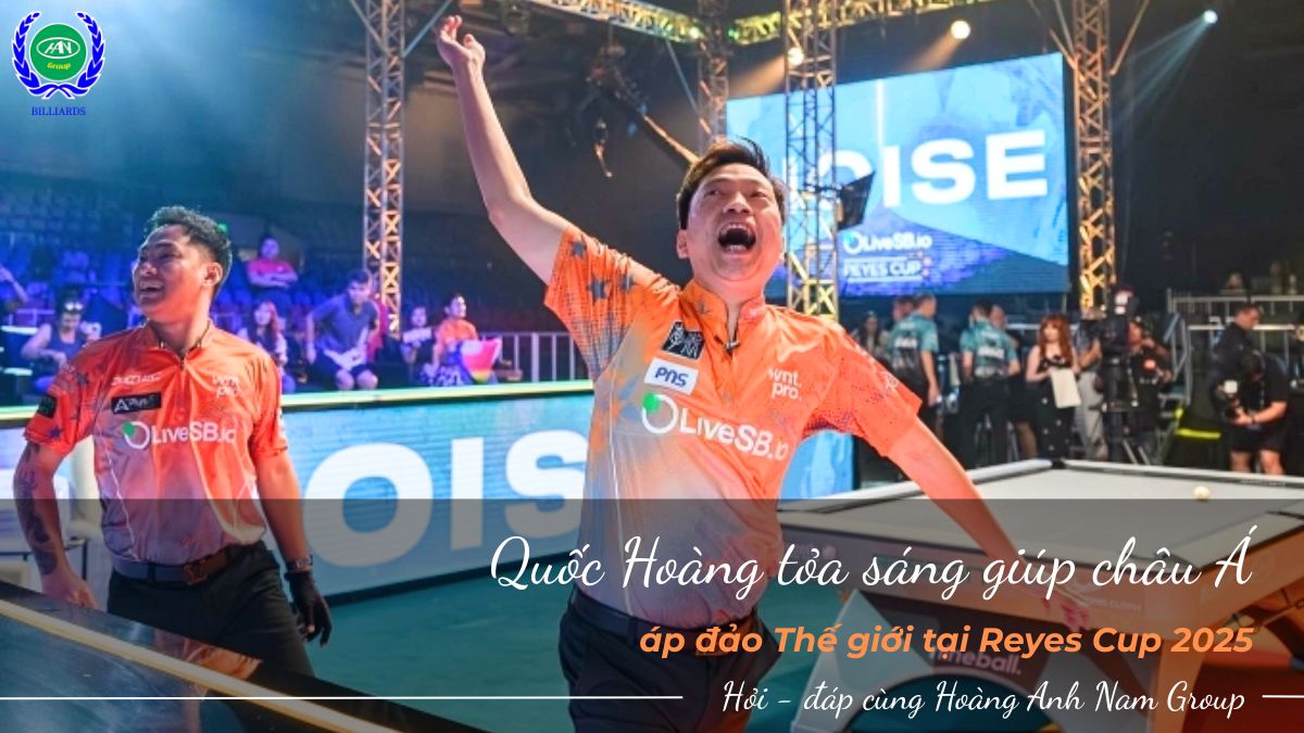 Quốc Hoàng tỏa sáng giúp châu Á áp đảo Thế giới tại Reyes Cup 2025