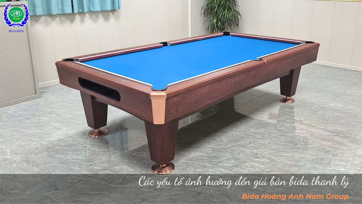 Các yếu tố ảnh hưởng đến giá bàn bida thanh lý 