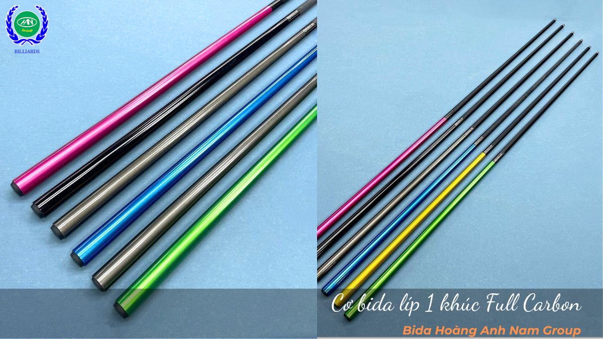 Cơ bida líp 1 khúc Full Carbon 
