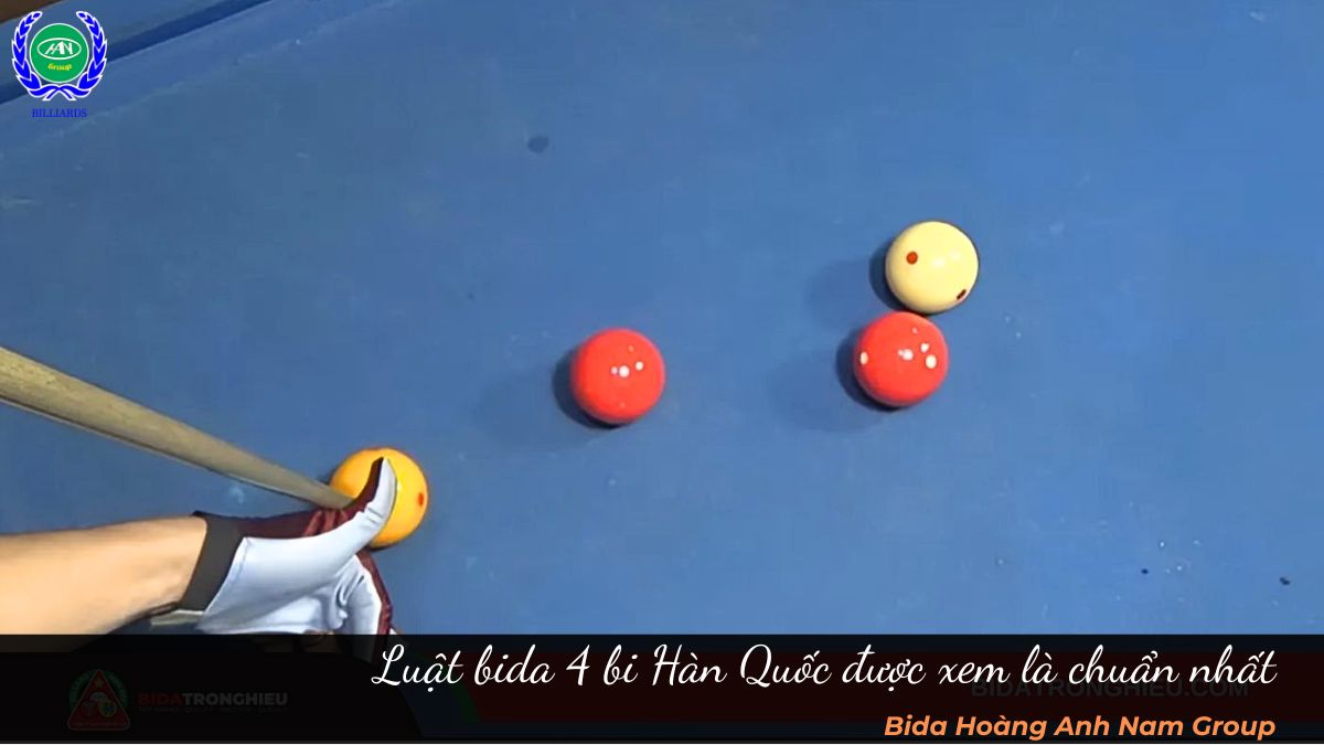 Luật bida 4 bi Hàn Quốc được xem là chuẩn nhất 