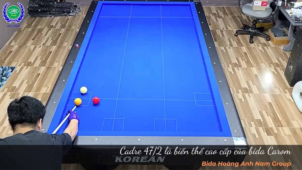 Cadre 47/2 là biến thể cao cấp của bida Carom