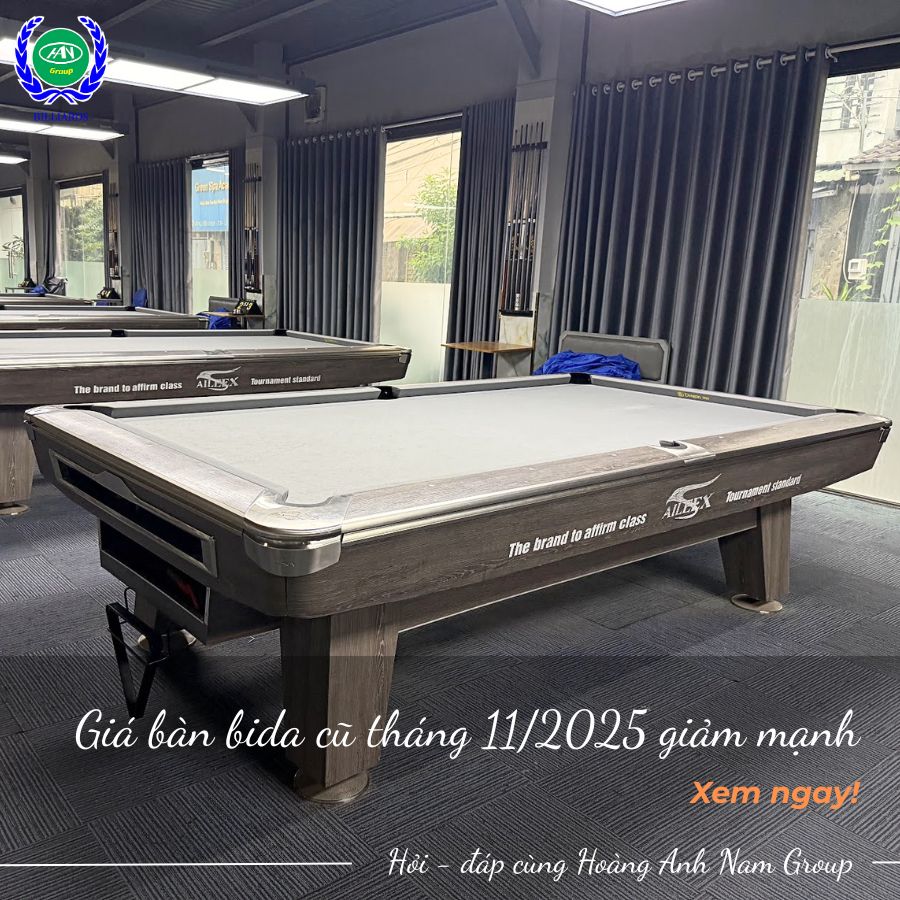 Giá bàn bida cũ tháng 11/2025