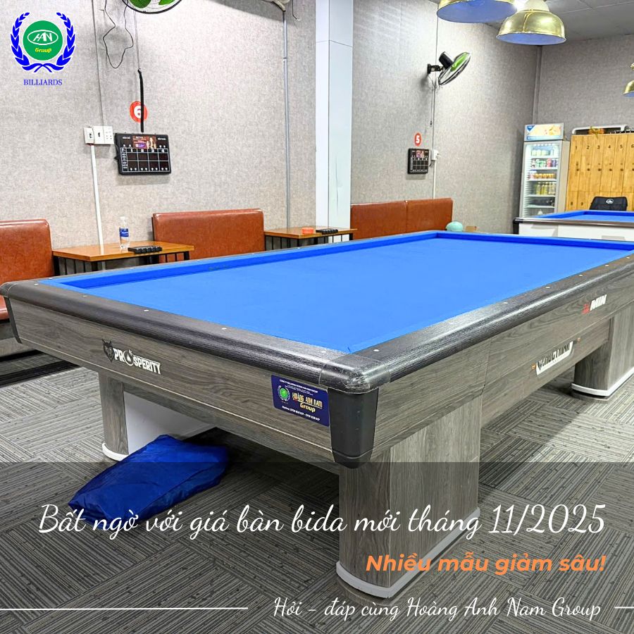 Giá bàn bida mới tháng 11/2025