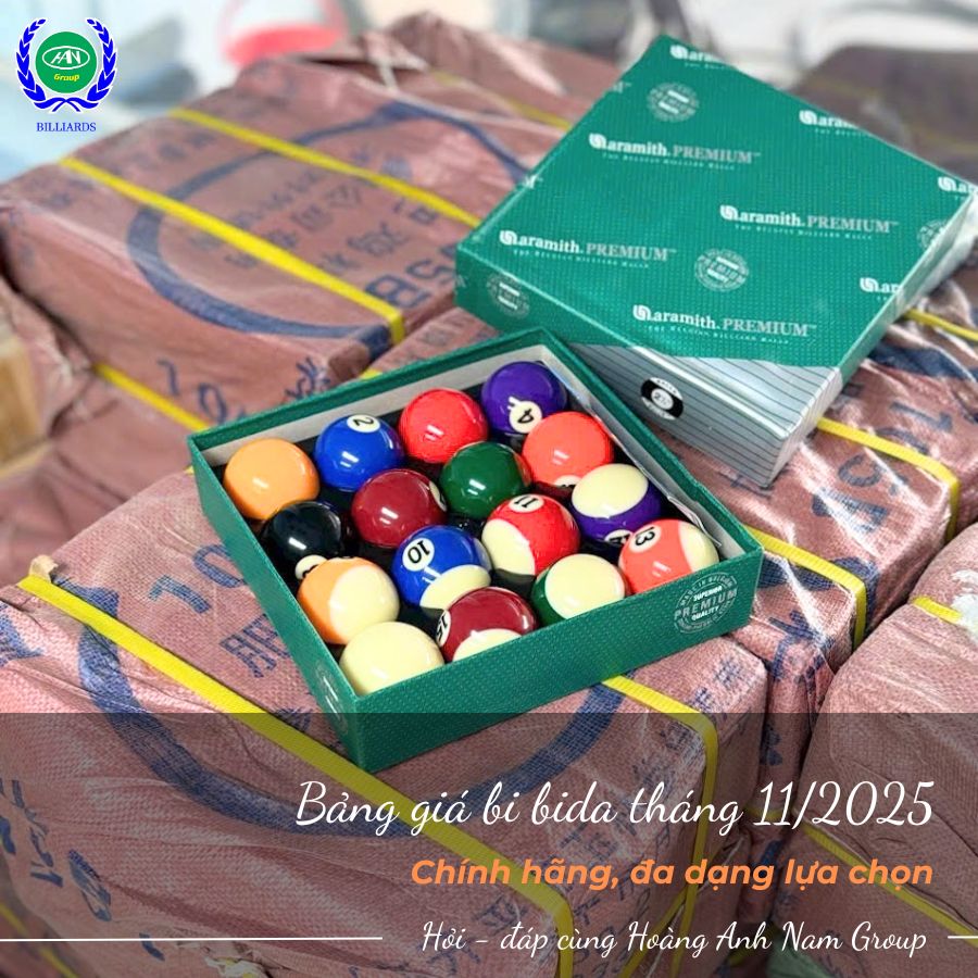 Bảng giá bi bida tháng 11/2025