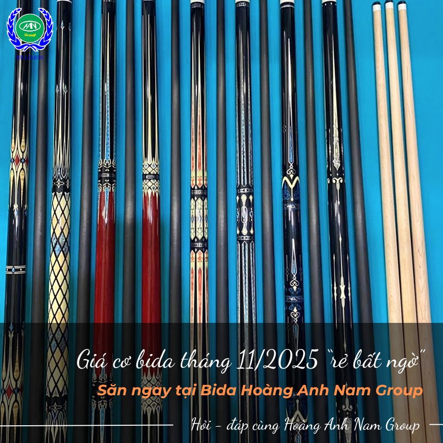 Giá cơ bida tháng 11/2025
