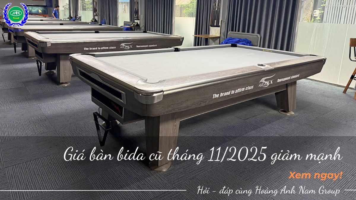 Giá bàn bida cũ tháng 11/2025 giảm mạnh - Xem ngay! 